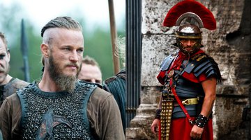 Imagens ilustrativas de como seriam os vikings e como seriam os soldados romanos - Divulgação/MGM Television / Foto por Mojca-Peter pelo Pixabay