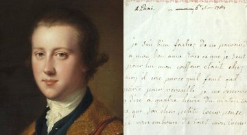 Richard Fitzwilliam e correspondência escrita a ele - Divulgação/Museu Fitzwilliam