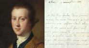 Richard Fitzwilliam e correspondência escrita a ele - Divulgação/Museu Fitzwilliam