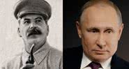 Josef Stalin e Vladimir Putin, respectivamente - Wikimedia Commons