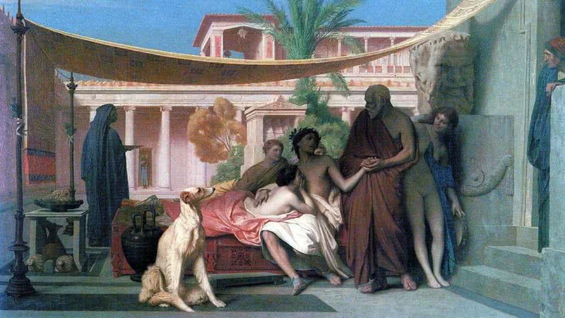 "Sócrates ao encontro de Alcibíades na Casa de Aspasia", 1861 - Wikimedia Commons
