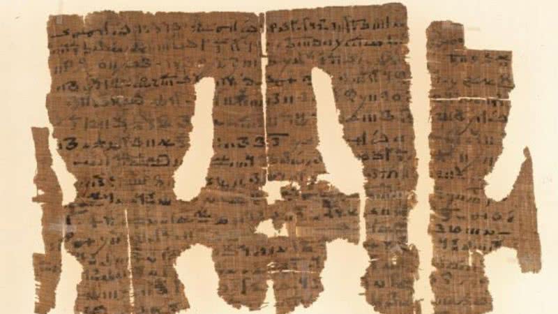 Parte do papiro que contém o feitiço erótico - Divulgação