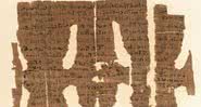 Parte do papiro que contém o feitiço erótico - Divulgação