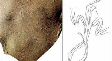 Figura humana encontrada na sepultura - Eli Crater Gerstein