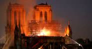 A Catedral de Notre-Dame em chamas - Getty Images