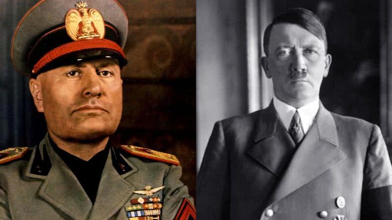 Respectivamente os ditadores Benito Mussolini e Adolf Hitler - Creative Commons