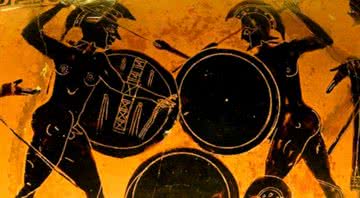 Representação de guerreiros gregos em combate - Wikimedia Commons