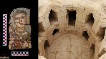 Tumba encontrada no Egito guarda retratos antigos - Divulgação / Ministério do Turismo e Antiguidades do Egito