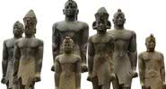Estátuas monumentais dos faraós negros da 25ª Dinastia - Domínio Público via Wikimedia Commons