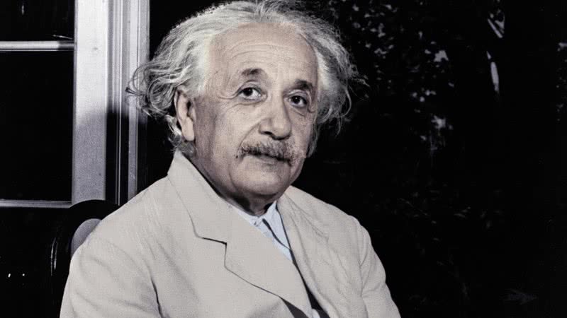 Imagem colorizada de Albert Einstein