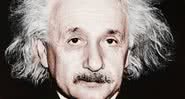O famoso físico Albert Einstein em uma imagem colorizada - Getty Images
