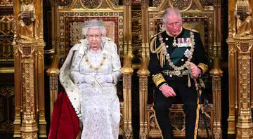 Rainha Elizabeth e Príncipe Charles na abertura do parlamento, em outubro de 2019 - Getty Images
