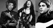 Montagem de Jimi Hendrix, Janis Joplin e Kurt Cobain - Wikimedia Commons