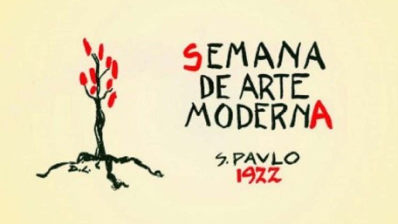 Imagem retrata a capa do programa da Semana de Arte Moderna de 1922 - Domínio Público