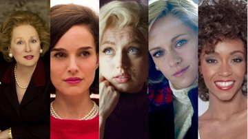 Em ordem: Meryl Streep, Natalie Portman, Ana de Armas, Kristen Stewart e Yaya DaCosta - Montagem com Divulgação