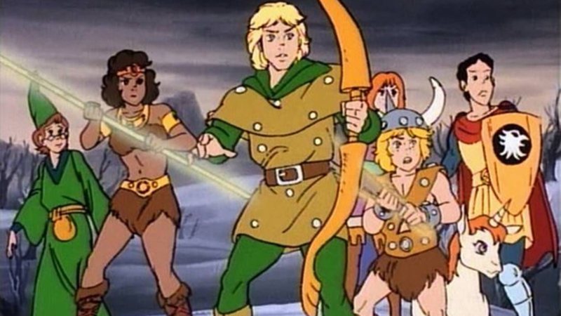 Cena de 'Caverna do Dragão' (1983 - 1985) com os personagens principais reunidos - Reprodução/BVS Entertainment