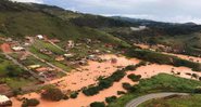 Imagem do deslizamento - Divulgação/ Corpo de Bombeiros Militar de Minas Gerais