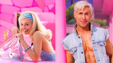 Á esquerda Margot Robbie como Barbie e à direita Ryan Gosling como Ken - Divulgação/Warner Bros