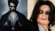 Á esquerda Imagem promocional da série 'Sandman' e Imagem de Michael Jackson - Divulgação / Netflix e Foto de Carlo Allegri na GettyImages