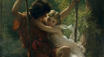Pintura de 1873, intitulada Springtime - Pierre-Auguste Cot