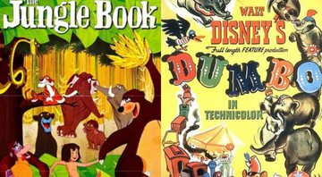 Pôster dos filmes Mogli (1968) e Dumbo (1941), respectivamente - Wikimedia Commons