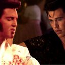 Montagem de Elvis Presley com sua retratação em 'Elvis' (2022) - Divulgação / BBC / Warner Bros