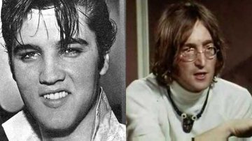 Os astros Elvis Presley e John Lennon - Rossano aka Bud Care via Wikimedia Commons / Divulgação/Youtube/xezene1