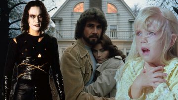 Recortes com cenas dos filmes 'O Corvo' (1994), 'A Cidade do Horror' (1979) e 'Poltergeist - O Fenômeno' (1982) - Reprodução/American International Pictures / Reprodução/Miramax Films / Reprodução/20th Century Fox