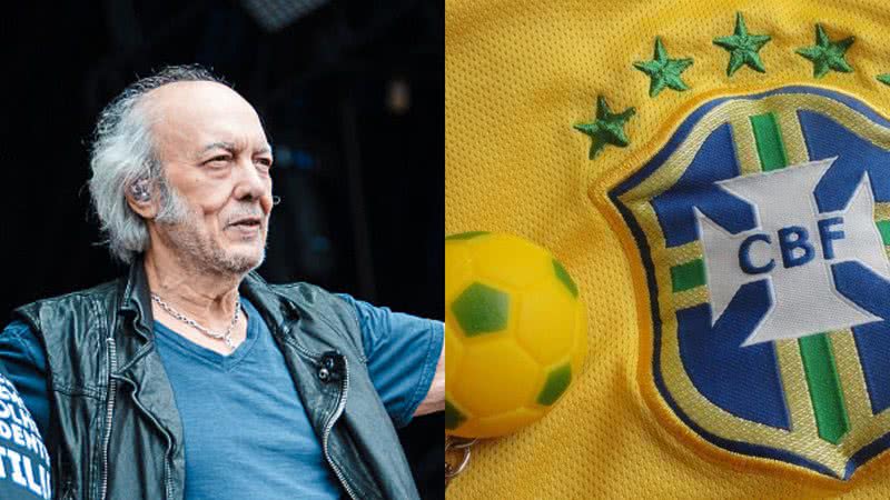 Erasmo Carlos e camisa da Seleção Brasileira - Getty Images e artselisonmorais0 no Pixabay
