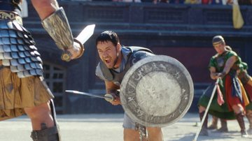 Russel Crowe, em personagem, no filme Gladiador (2000) - Divulgação/Universal Studios