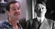 Montagem do participante Gustavo com retrato de Adolf Hitler - Divulgação / YouTube / TV Globo / German Federal Archive