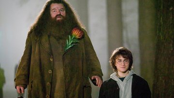 Robbie Coltrane como Hagrid, em Harry Potter - Divulgação / Warner Bros Pictures