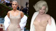 Kim Kardashian e Marilyn Monroe usando o mesmo vestido - Getty Images / Divulgação/Klimbim