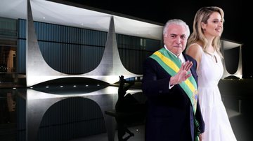 Montagem do Palácio da Alvorada com Michel Temer e a esposa Marcela - Valter Campanato/Marcello Casal Jr/Agência Brasil