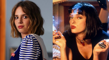 Maya Hawke em 'Stranger Things' e Uma Thurman em 'Pulp Fiction' - Divulgação / Netflix e Divulgação / Miramax