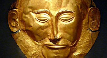 Máscara funerária de Agamenon, rei de Micenas - Xuan Che, via Wikimedia Commons