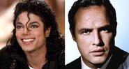 Retrato fotográfico de Michael Jackson (esq.) junto ao de Marlon Brando (dir.) - Wikimedia Commons