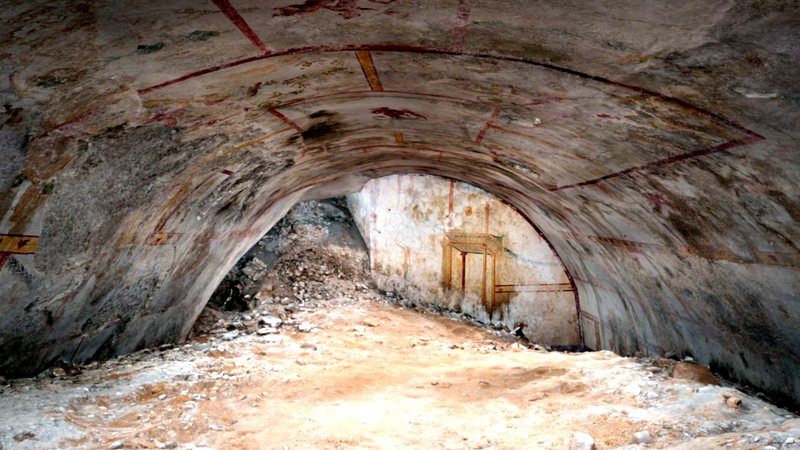 A câmara secreta encontrada em 2019 - Divulgação/2019/Parque Arqueológico do Coliseu
