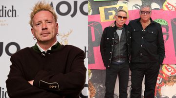 Johnny Rotten, ex-vocalista dos Sex Pistols, e Steve Jones e Paul Cook, outros membros fundadores da banda punk - Getty Images
