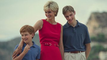 Os personagens Harry, Diana e William, respectivamente, em 'The Crown' - Divulgação/Netflix