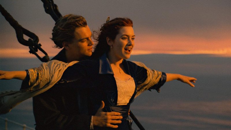Uma das cenas mais famosas do filme Titanic.