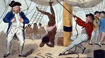 Exemplo clássico da violência escravocrata, John Kimber tortura uma escrava - Getty Images