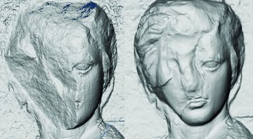 A restauração realizada em uma escultura de mármore através dos moldes - Divulgação/Emma Payne