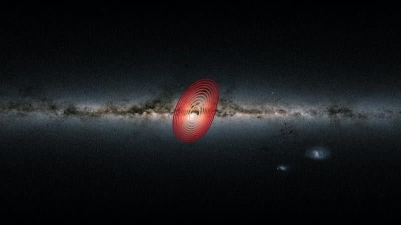 Galáxia fóssil "Héracles" entre as estrelas da Via Láctea - Crédito: Divulgação/Danny Horta-Darrington