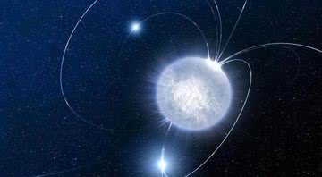 Representação artística de uma estrela magnética - Wikimedia Commons