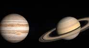Ilustração de Júpiter e Saturno - Divulgação