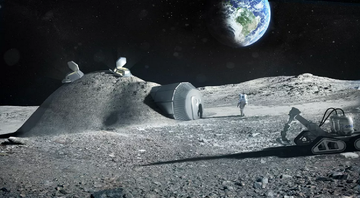 Imagem ilustrativa de uma possível futura base lunar - Foto: Reprodução / ESA/Foster + Partners