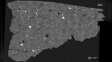 Fotografia tirada com telescópio mostrando composição do meteorito - Carnegie Institution for Science / Conel M. O’D. Alexander