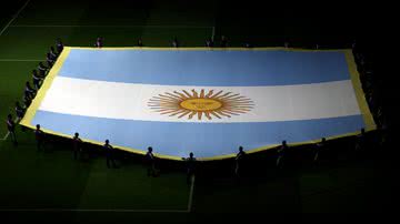 Bandeira da Argentina apresentada na Copa do Mundo - Getty Images