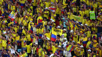 Torcedores do Equador em partida de abertura da Copa do Mundo do Qatar, entre Equador e Qatar - Getty Images